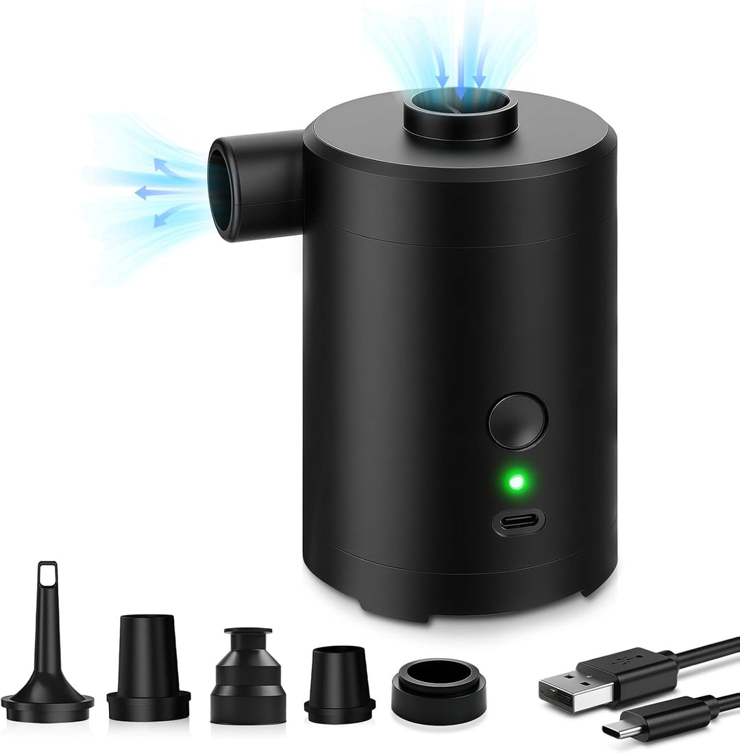 Flintronic Elektrische Luftpumpe, Mini Wiederaufladbare Akku Luftpumpe, Quick-Fill Inflator Deflator