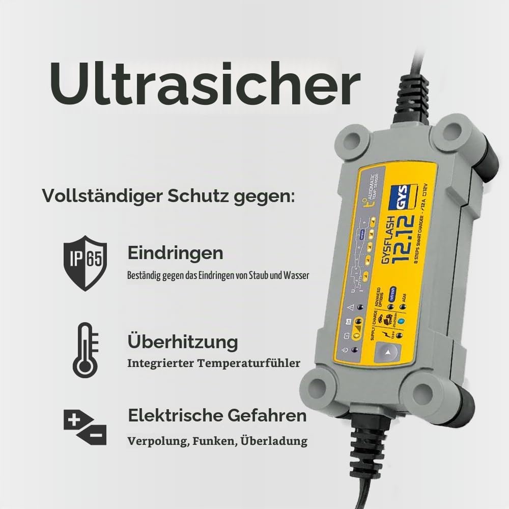 GYS GYSFLASH 12.12 029392 Automatikladegerät 12 V 12 A