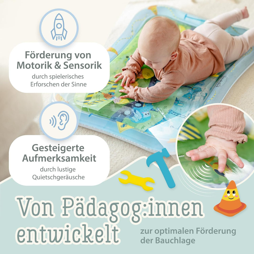 TummyTime Wassermatte XXL by Freudeskind, Baby Wasserspielmatte, 100% Phtalate- & BPA-frei ab 0, 3,
