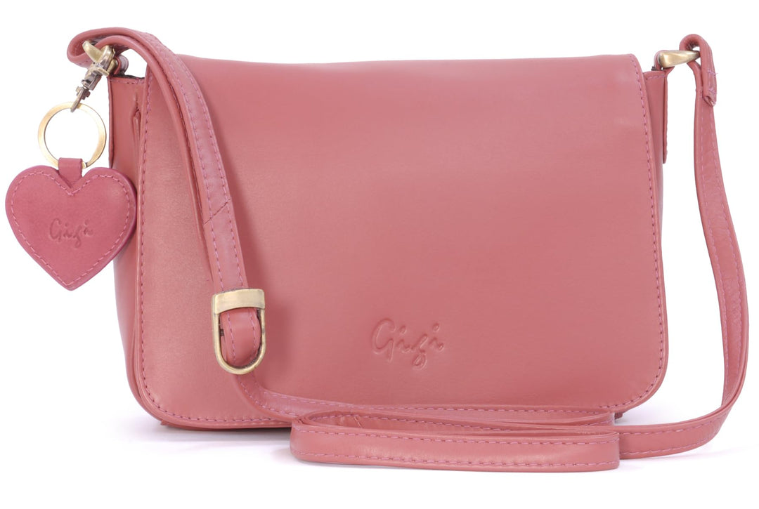 Gigi - Damen Leder Umhängetasche - Crossbody Bag/Handtasche Klein - Verstellbarer Schultergurt - mit