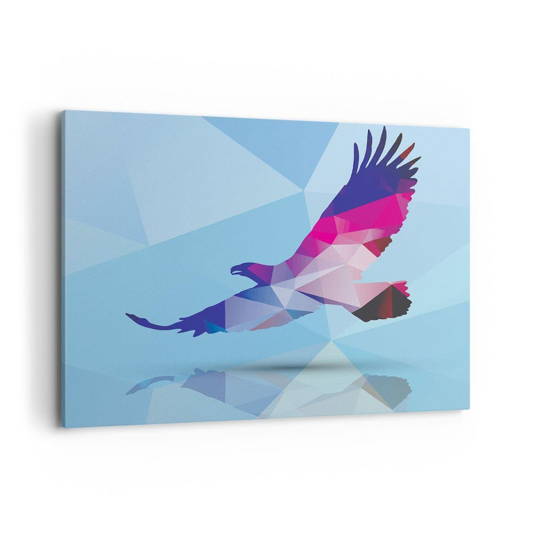 Bilder auf Leinwand 100x70cm Leinwandbild Eagle Illustration modern Grafik Gross Wanddeko Bild Schla