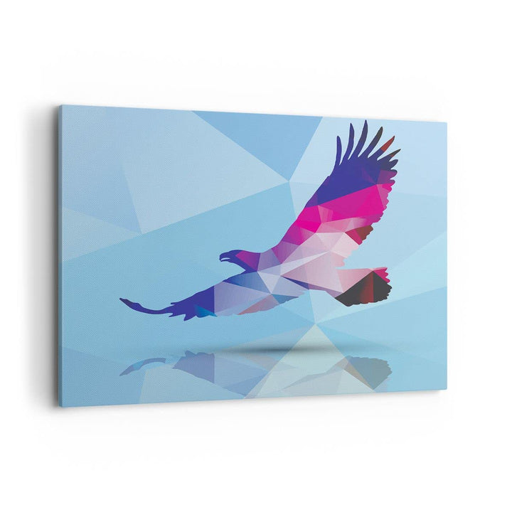 Bilder auf Leinwand 100x70cm Leinwandbild Eagle Illustration modern Grafik Gross Wanddeko Bild Schla