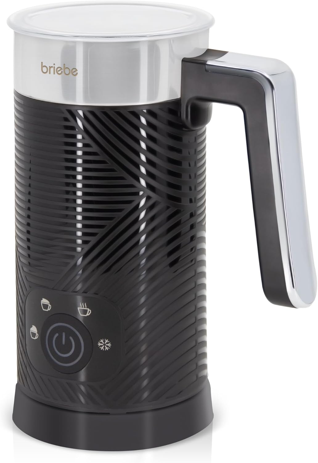 briebe Elegance Milchaufschäumer 4-in-1 Elektrische, Heiss/Kalt Aufschäumdüse 130ml für Kaffee Latte