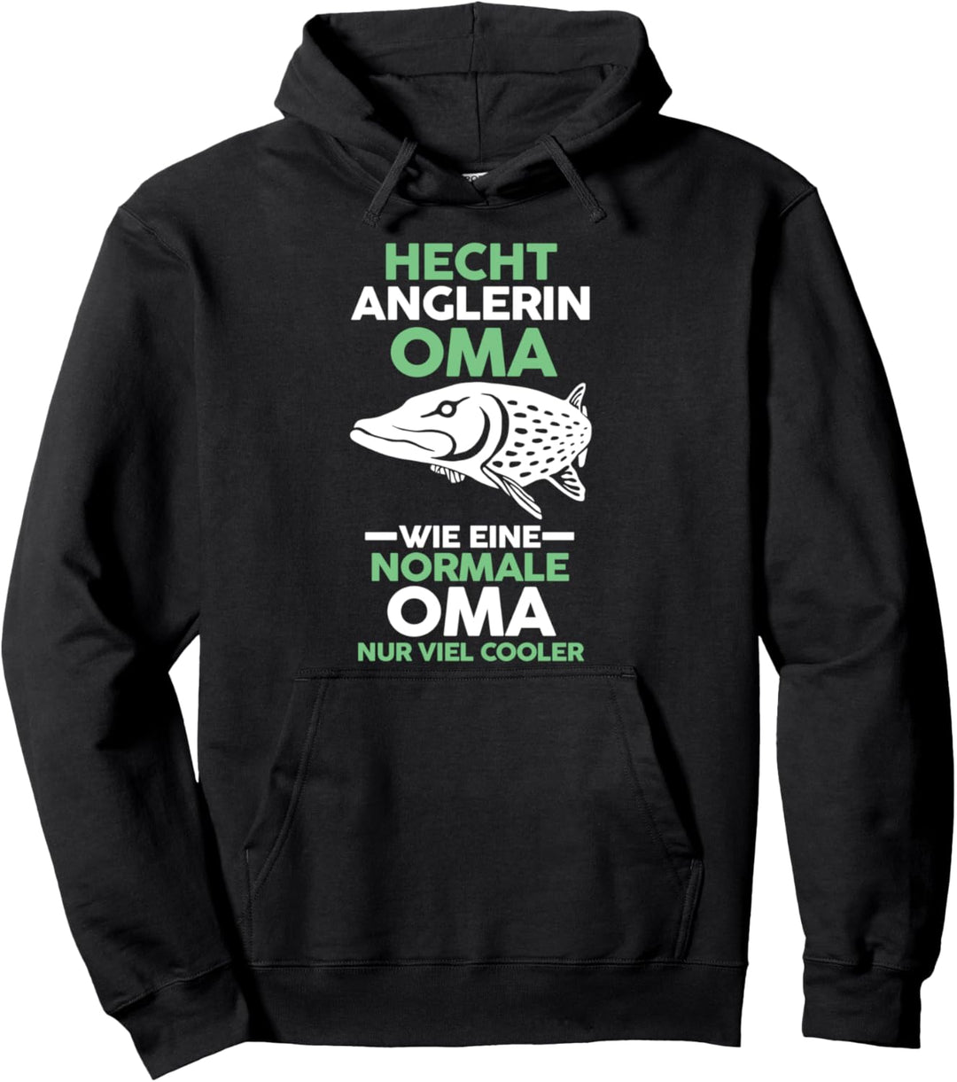 Angeln Oma Grossmutter Angler Pullover Hoodie