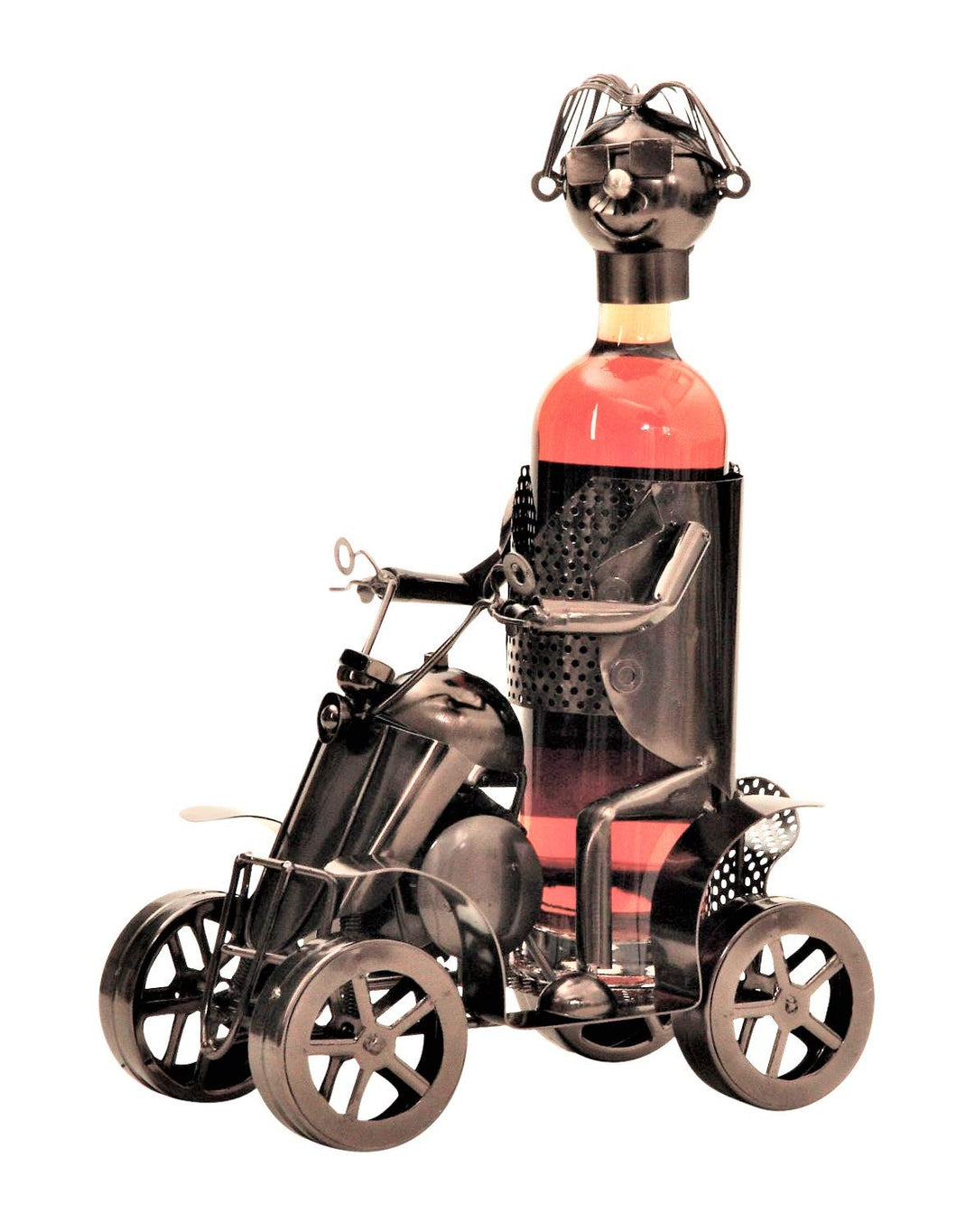 Flaschenhalter Quad aus Metall cooler Flaschenständer Weinhalter Metallständer Geschenk