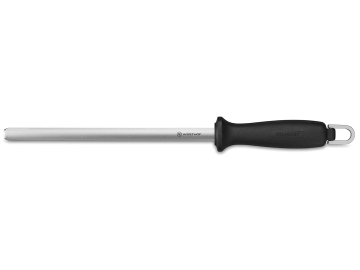 WÜSTHOF Diamant-Schärfstab 23 cm fein, Schwarz / Silber, 23 cm