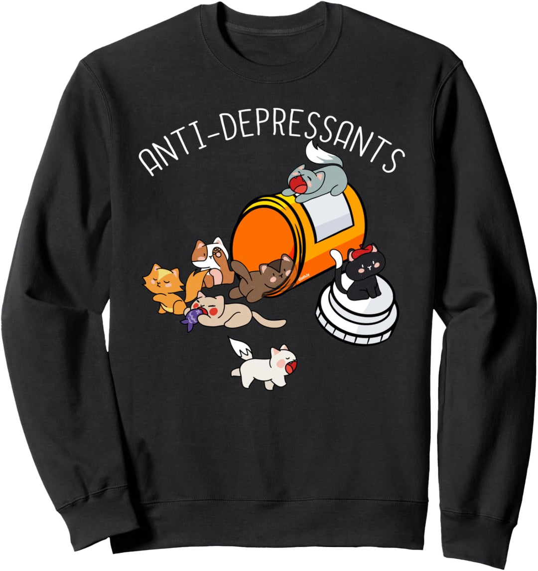 Katzen Lustig Antidepressants Katze Kätzchen Katzenmotiv Sweatshirt
