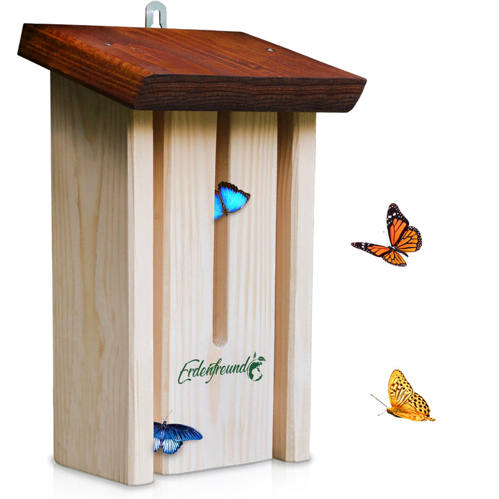 ERDENFREUND® Schmetterlingshaus 100% splitterfrei für zarte Schmetterlingsflügel Schmetterlingshotel