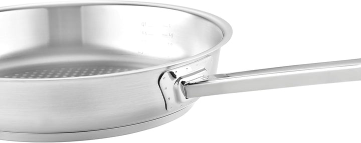 Fissler Original-Profi Collection/Edelstahl-Pfanne (Ø 28 cm) Stielpfanne mit Innen-Skala, novogrill