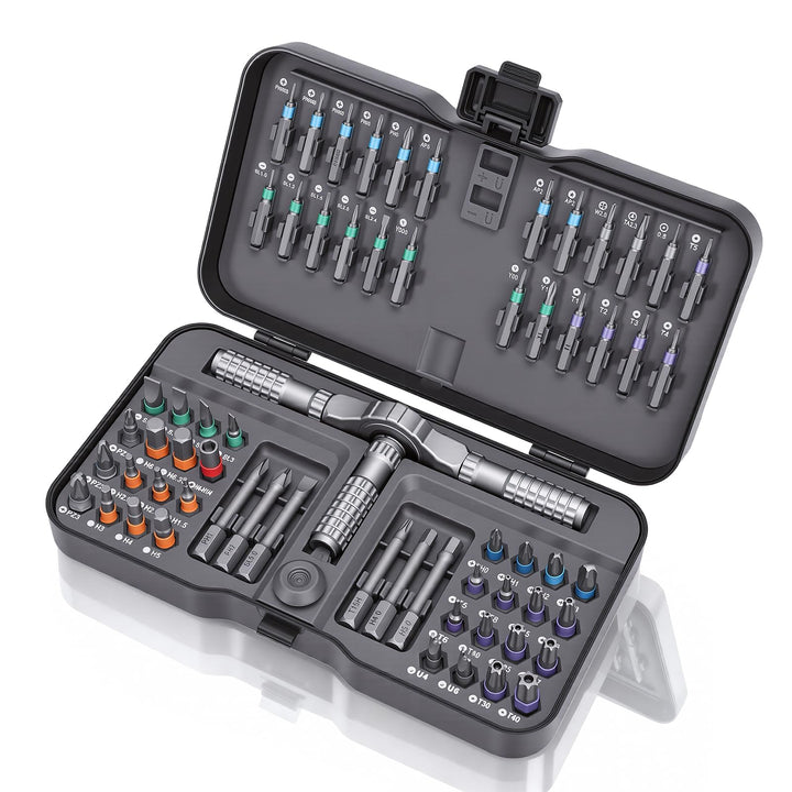 Yosoo Health Gear 66-in-1 Magnetisch Ratschen Schraubendreher Set mit Abnehmbarem Ratschengriff, Mul