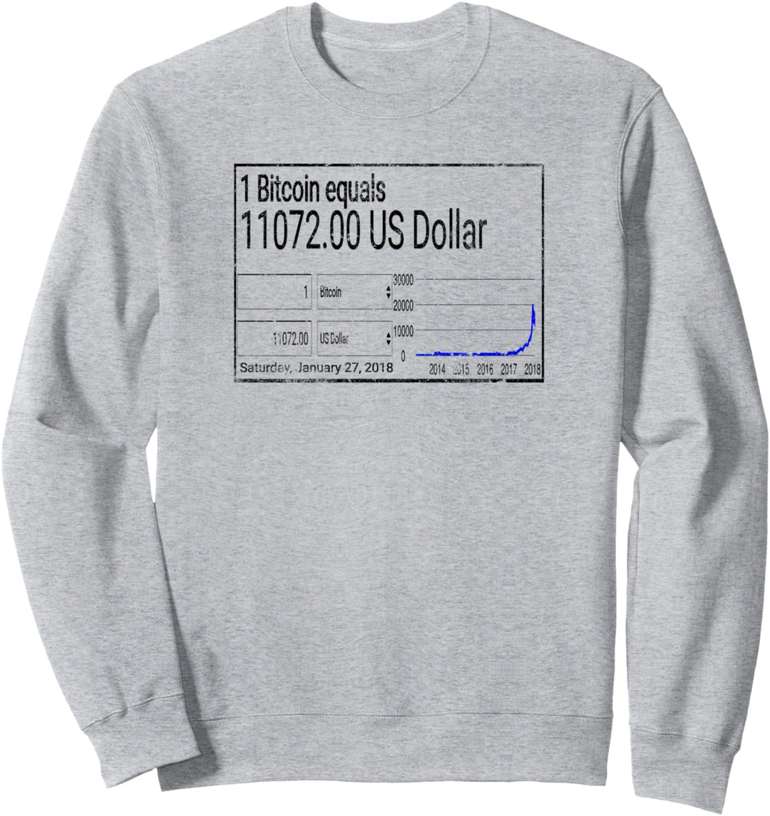 Bitcoin Bitcoin Stock Vintage Cryptocurrency Sweatshirt