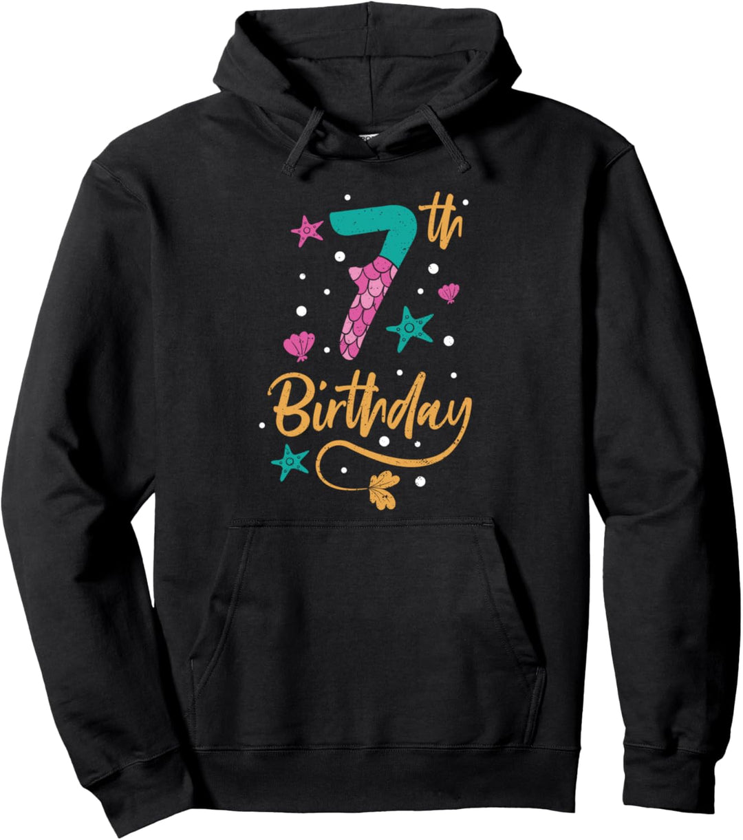 Meerjungfrau: 7th Birthday - 7. Geburtstag Sprüche Pullover Hoodie