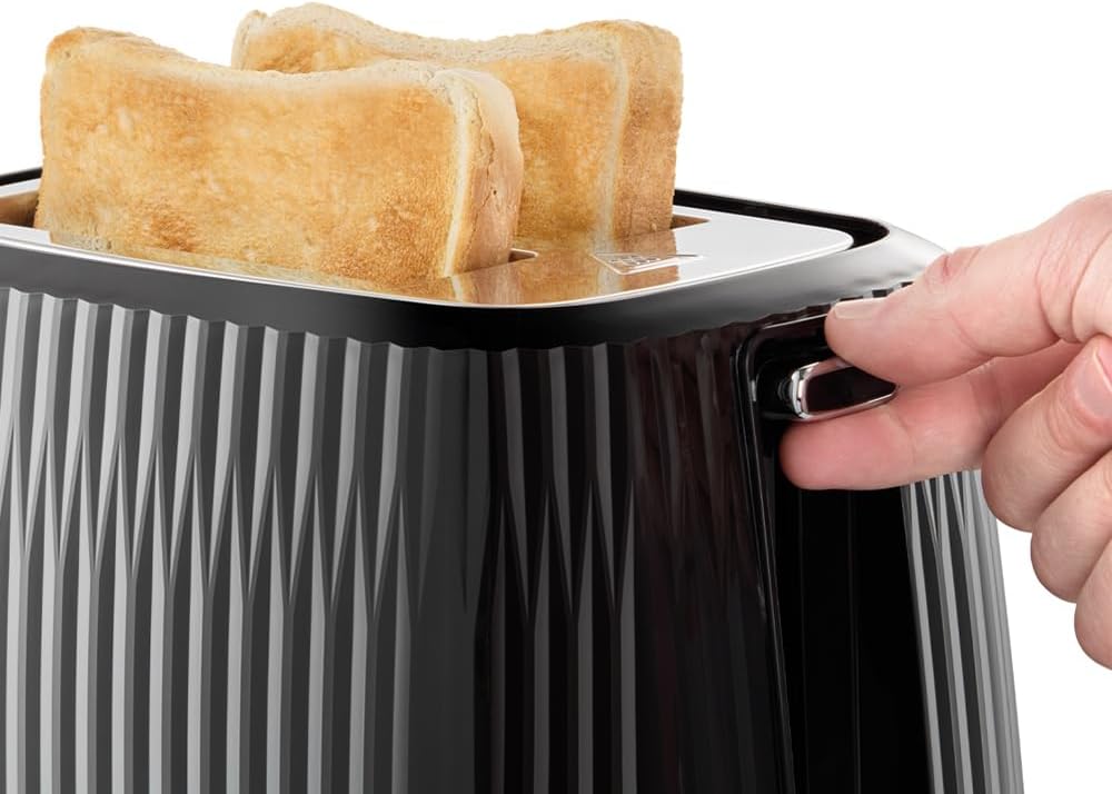 Russell Hobbs Toaster [für 2 Scheiben] Eden (6 Bräunungsstufen, Hebefunktion, Auftau-, Aufwärm- & St