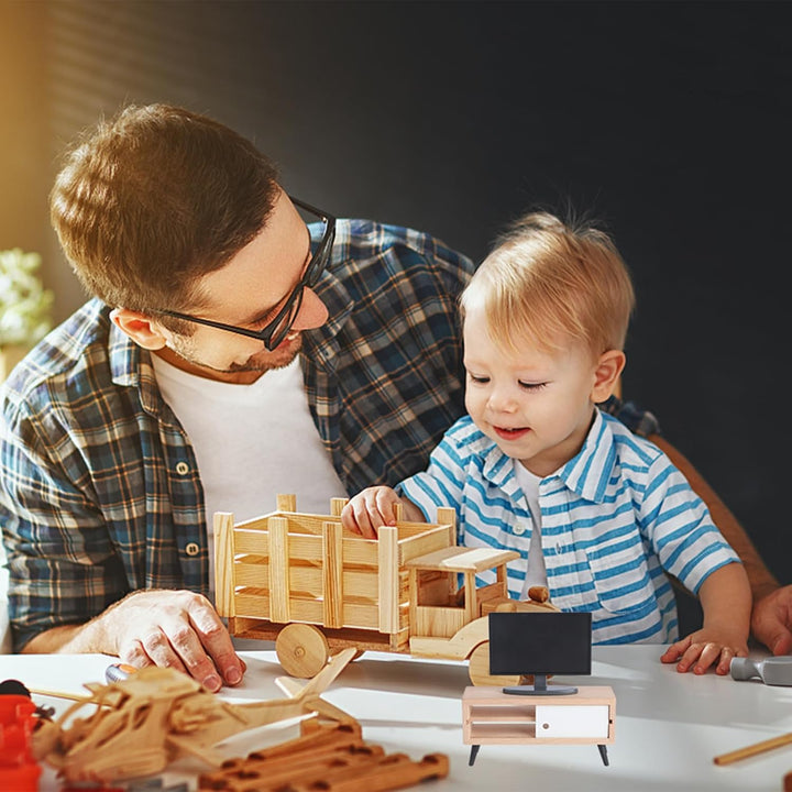 TOYANDONA 1:12 Puppenhaus-Fernseher – Puppenhaus-miniaturmöbel mit Fernsehschrank, Miniaturmöbel-zub