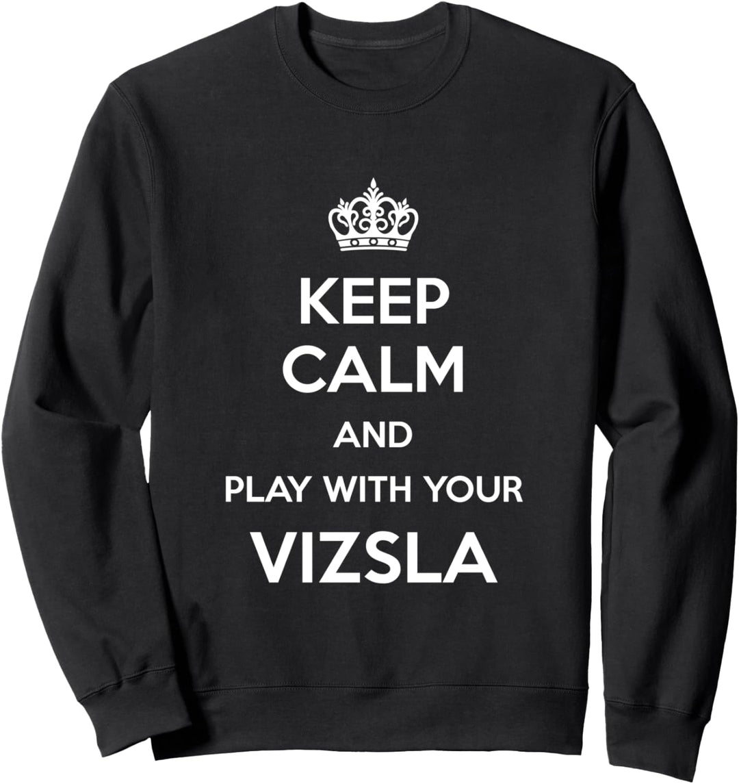 Halten Sie Ruhe-Tier-Haustier-Hundezucht-Play-Freund Vizsla Sweatshirt