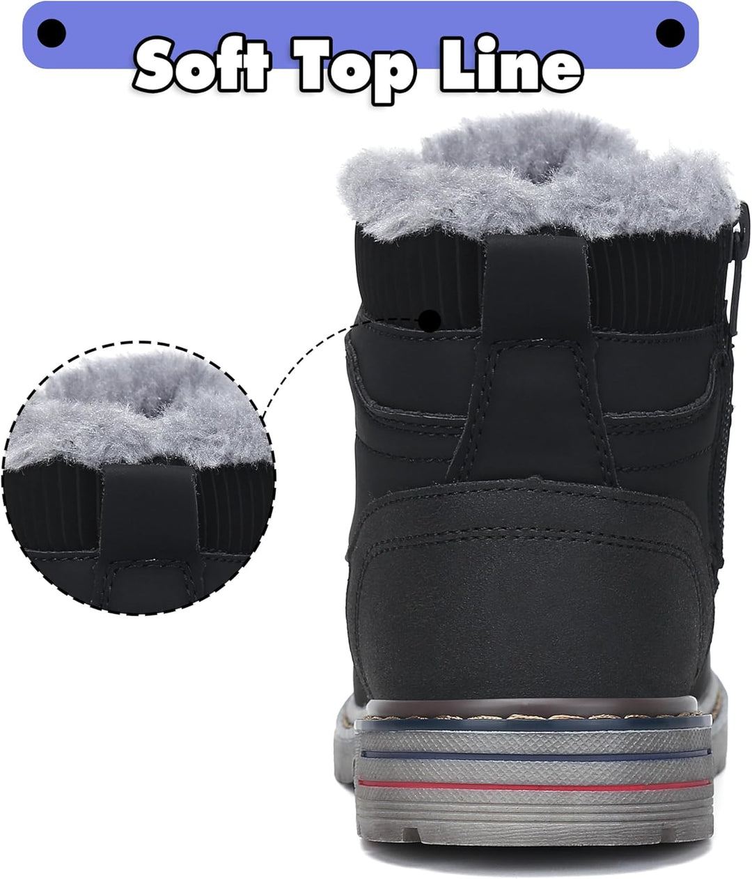 Mishansha Winterschuhe Kinder Warme Stiefeletten Gefüttert Winterstiefel Jungen Mädchen Schneestiefe