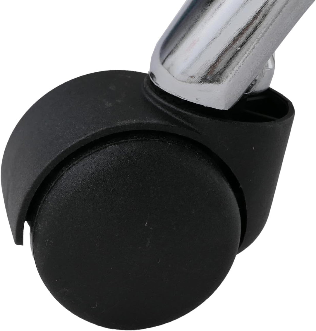 Mendler Arbeitshocker HWC-E47, Kosmetikhocker, mit Rollen Kunstleder - schwarz