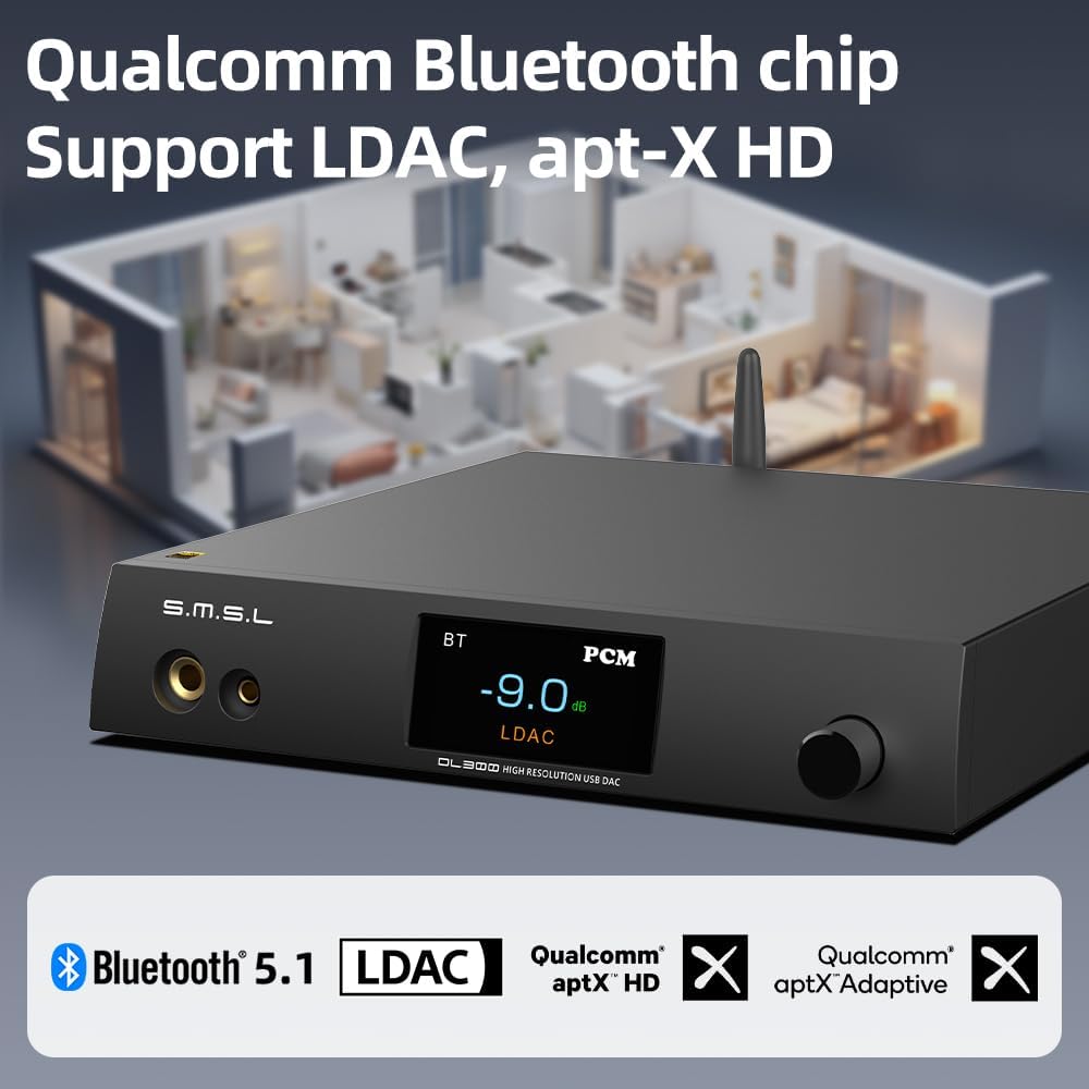 SMSL DL300 AK4499EX+AK4191 Audio Decoder Kopfhörerverstärker,4 Töne,6.35mm/4.4m Bohrung,DOP,XU-316,D