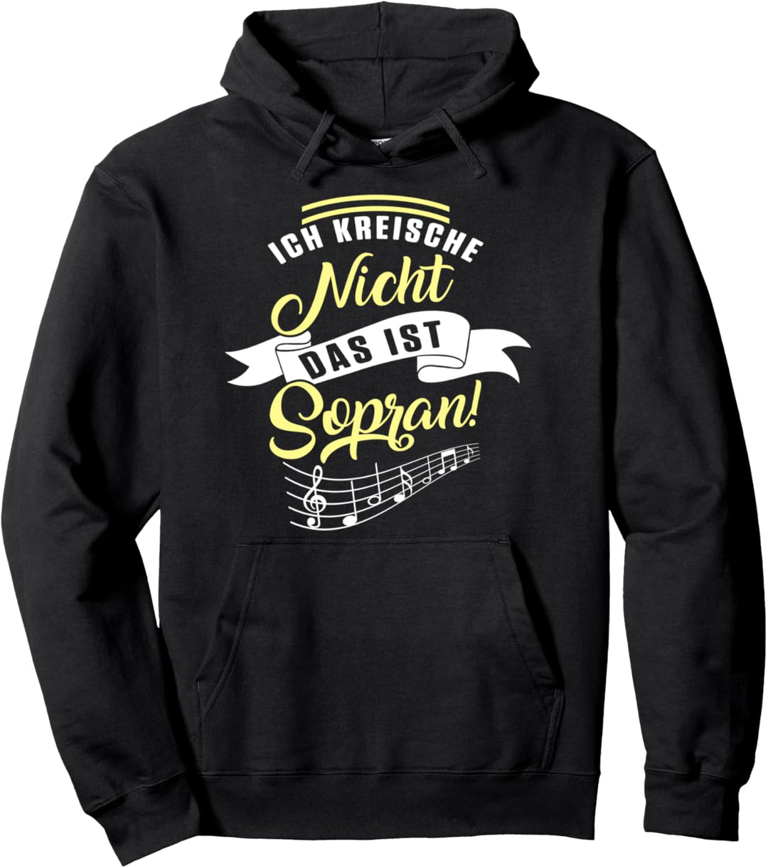 Kreischen Sopran Singen Chor Orchester Musiknoten Geschenk Pullover Hoodie