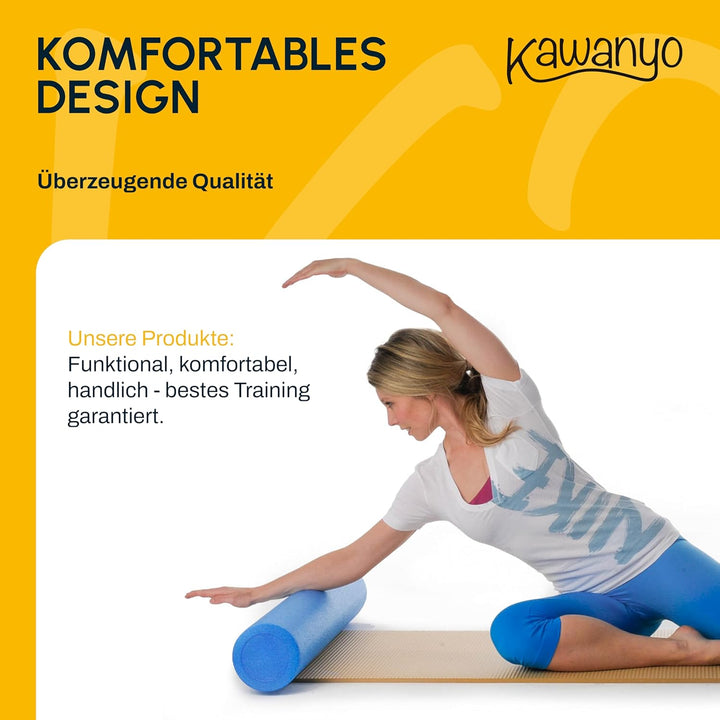 Pilates Rolle für Stabilitäts- &amp; Balanceübungen – Übungshilfe zum Pilatestraining – Yoga Rolle aus H