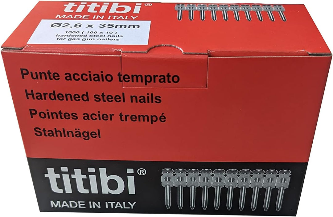 N.1000 Nieten für Nagelmaschinen: Spit Pulsa 800 / 700P / 700E - Pulsa 1000 / TF - Pulsa 40 P/E - Ti