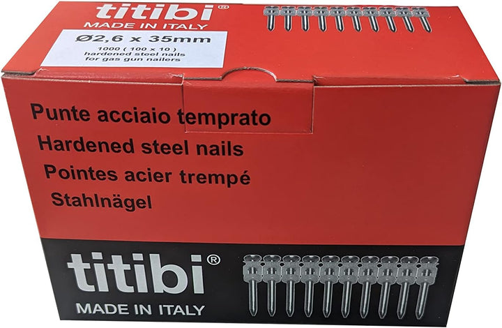 N.1000 Nieten für Nagelmaschinen: Spit Pulsa 800 / 700P / 700E - Pulsa 1000 / TF - Pulsa 40 P/E - Ti