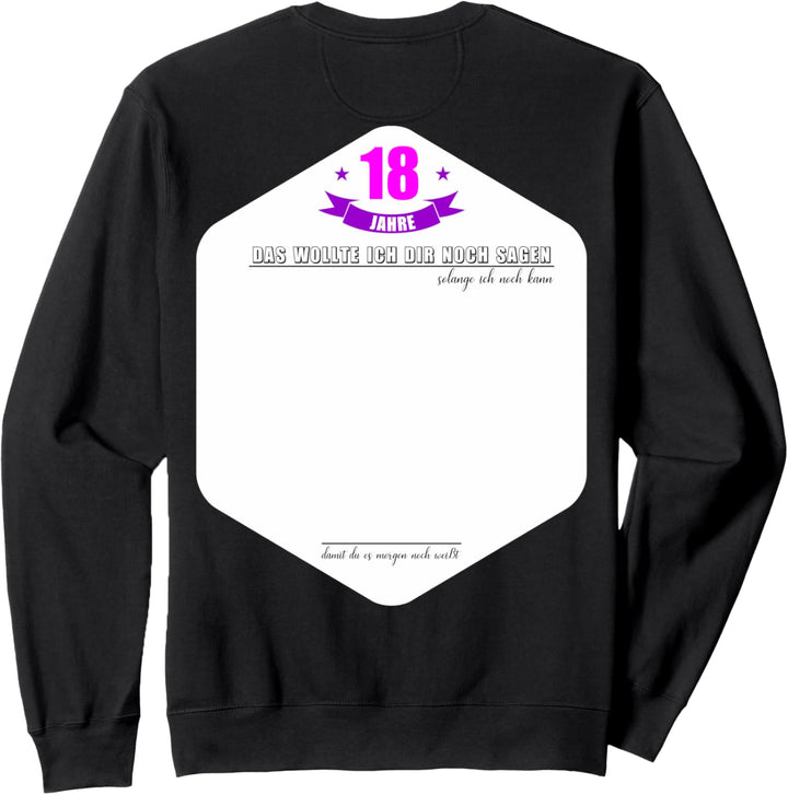 18 Jahre Geburtstagsfeier Lustiges 18 Geburtstag Gästebuch Sweatshirt