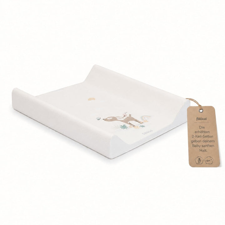 Fillikid Wickelauflage 2-Keil Exclusiv/Wickelmulde 50x65 cm/Wickelunterlage mit abwaschbarer Folienb