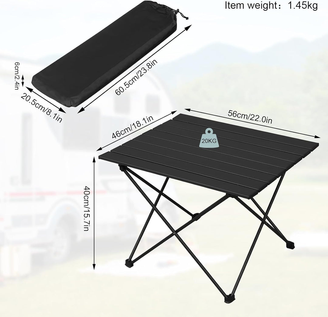 WOLTU Alu Campingtisch klappbar Falttisch Ultra Leichte tragbar mit Tragetasche, Klapptisch Kleiner