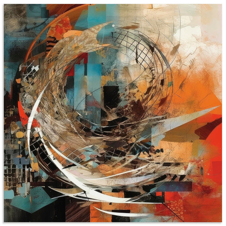 ARTland Wandbild Alu Verbundplatte für Innen &amp; Outdoor Bild 40x40 cm Abstrakte Deko Modern Fraktale