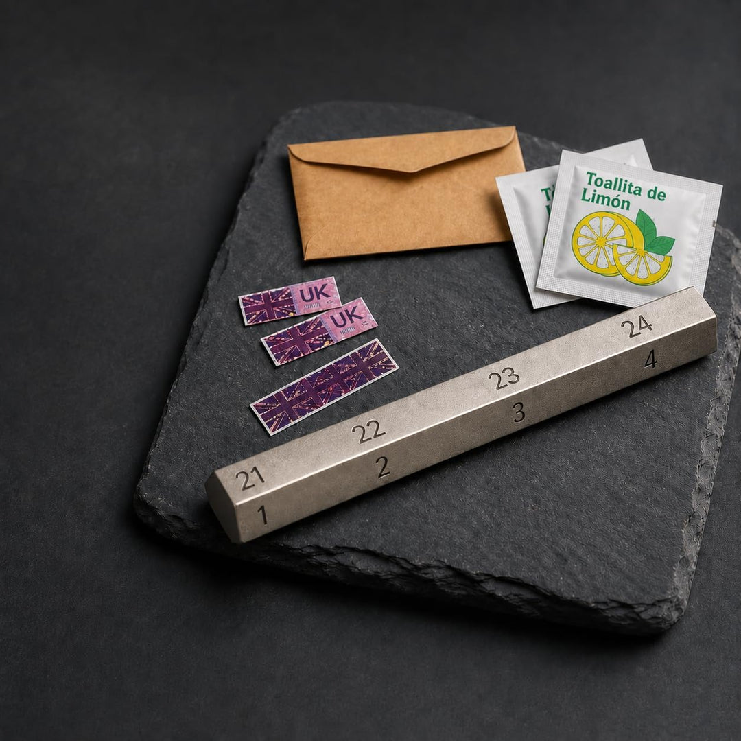 Titan nummerierte Hexagon-Brieftasche aus Krypto-Seed-Phrase-Speicherung, stanzbar oder ätzbar, für