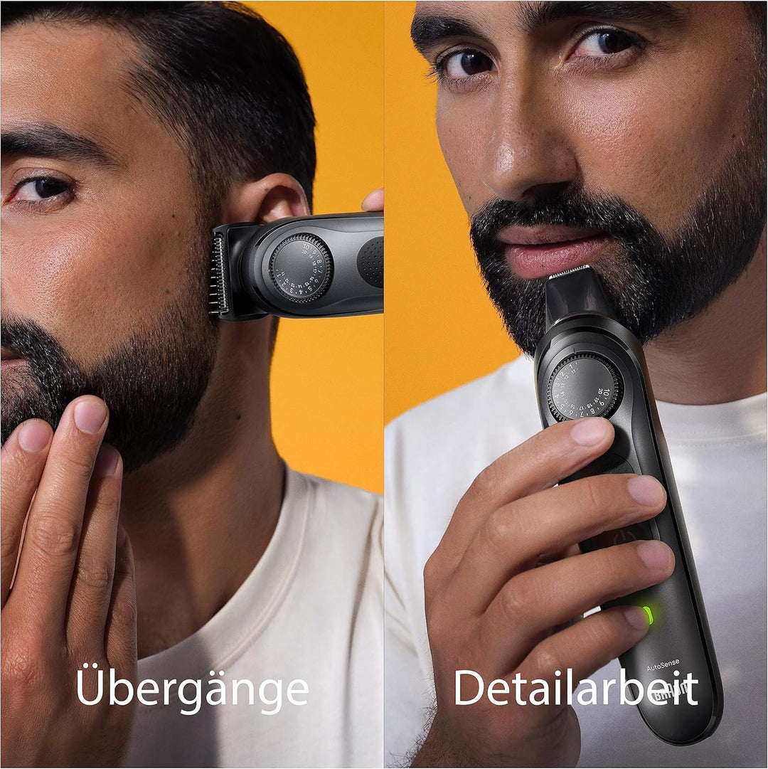 Braun Barttrimmer, Bartschneider/Trimmer/Haarschneider Herren, Haarschneidemaschine Profi, 40 Einste