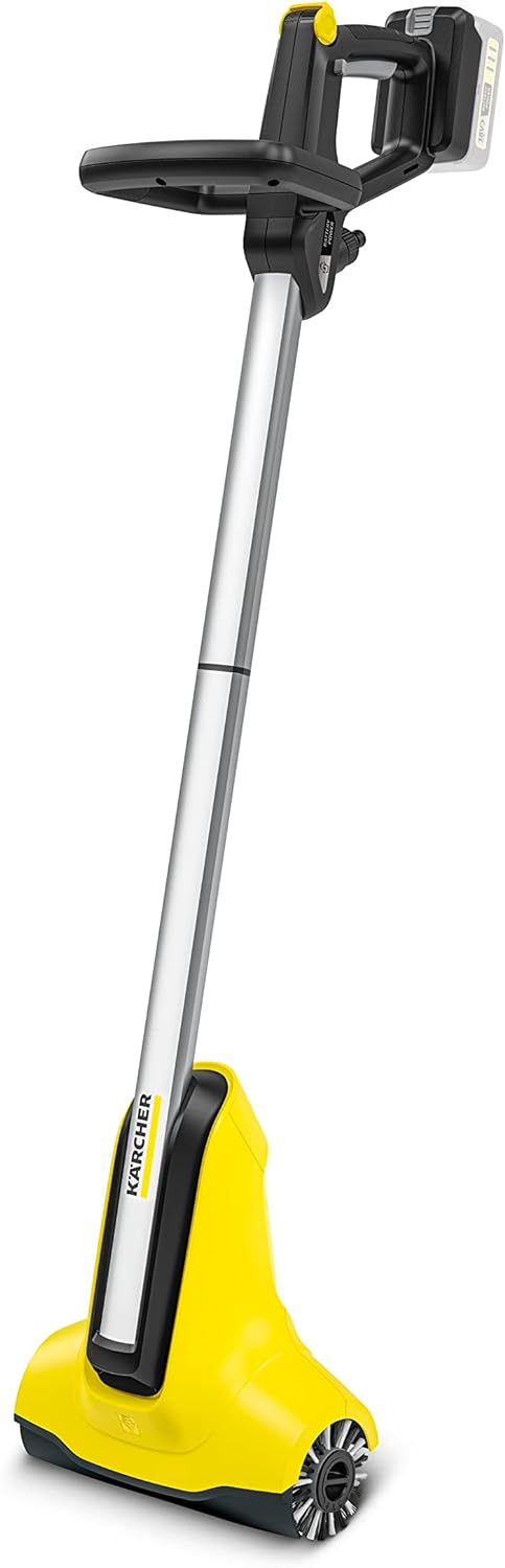 Kärcher Akku-Terrassenreiniger PCL 3-18, ca. 20 m² Flächenleistung pro Akku-Ladung, 2 Bürstenwalzen
