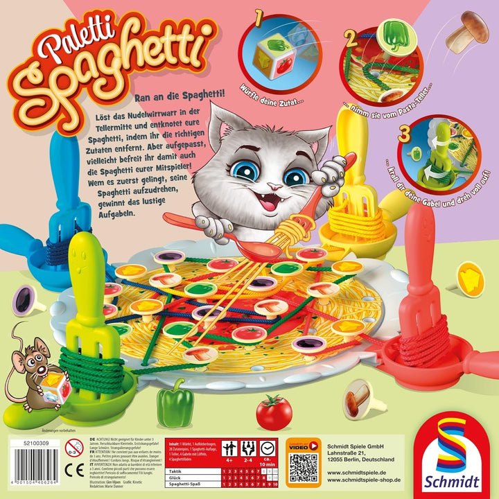 Schmidt Spiele 40626 Paletti Spaghetti, Aktionsspiel für Kinder und Erwachsene Single, Single