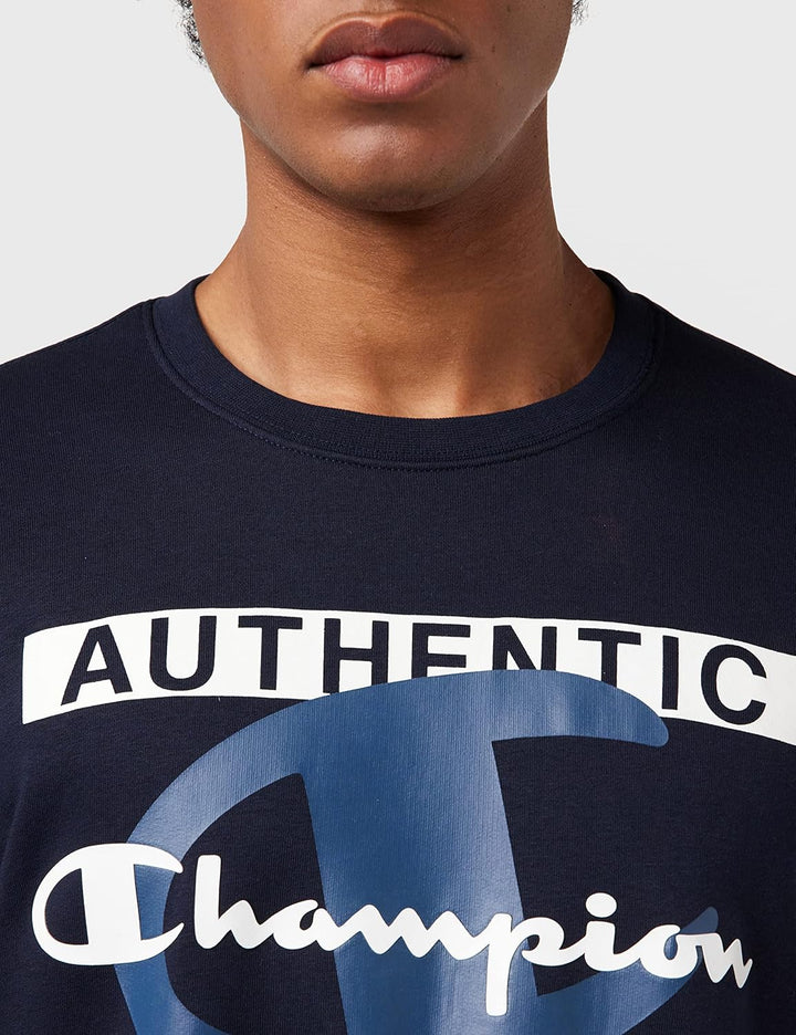 Champion Herren Graphic Shop Authentic-Fall Fleece Crewneck Kapuzenpullover S Marineblau, S Marinebl