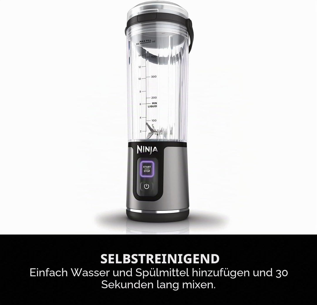 Ninja Blast Tragbarer Mixer, 530 ml, auslaufsicherer Deckel & Trinkauslauf, leistungsstarker kabello