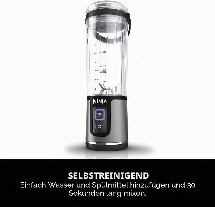 Ninja Blast Tragbarer Mixer, 530 ml, auslaufsicherer Deckel & Trinkauslauf, leistungsstarker kabello
