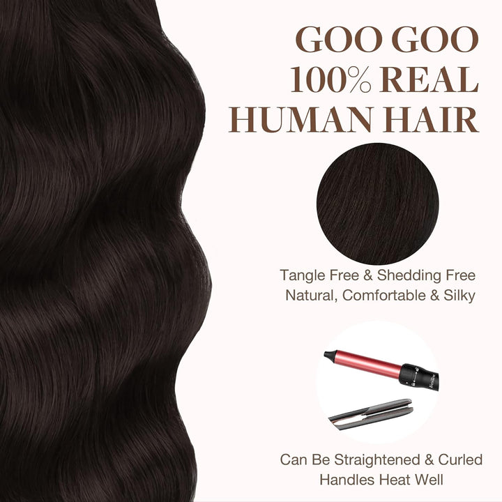 GOO GOO Tape in Extensions Echthaar, Tape Extensions Echthaar, 35cm 100g 40pcs, Extensions Echthaar,