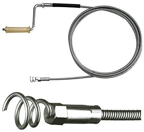 Rohrreinigungsspirale 15m, Ø 10mm, mit 30mm Trichterbohrer, ab 70mm Rohr, für Fallrohr, Regenrohr, D