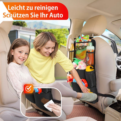 SURDOCA Autositz-Organizer – 4th Generation verbesserter Auto Rücksitz für bis zu 11-Zoll Tablet, 8