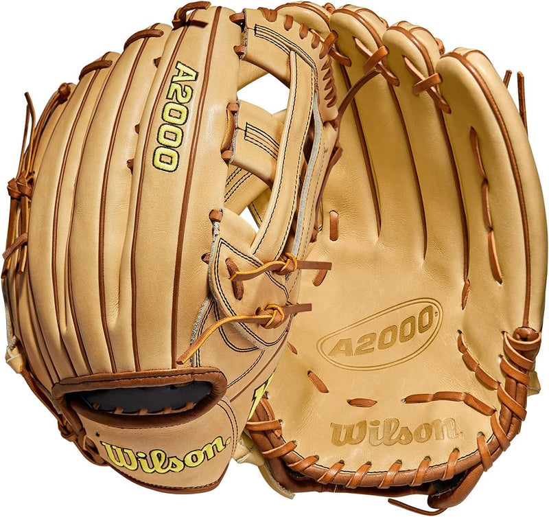 WILSON A200 Baseballhandschuh-Serie Linke Hand Wurf 32,4 cm (12,75 Zoll) Blond/Saddle Tan – Standard