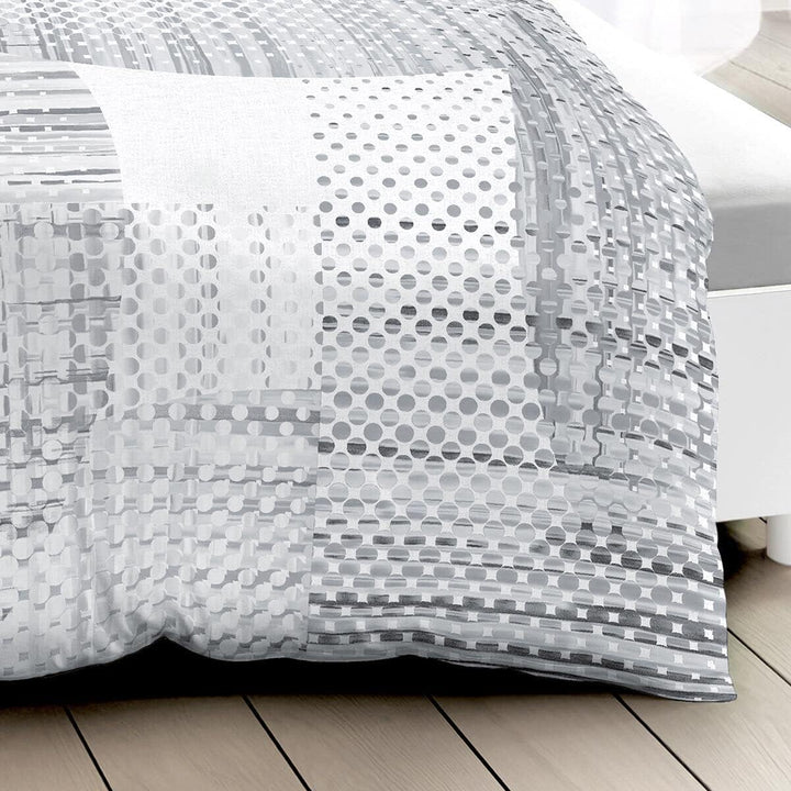 Kaeppel Mako-Satin Bettwäsche Supreme Silber, 1 Bettbezug 155 x 220 cm + 1 Kissenbezug 80 x 80 cm Si