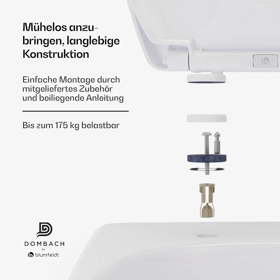 Dombach Toilettensitz für Kinder mit Soft-Close & Schnellverschluss – Abnehmbarer 2-in-1 WC-Sitz für
