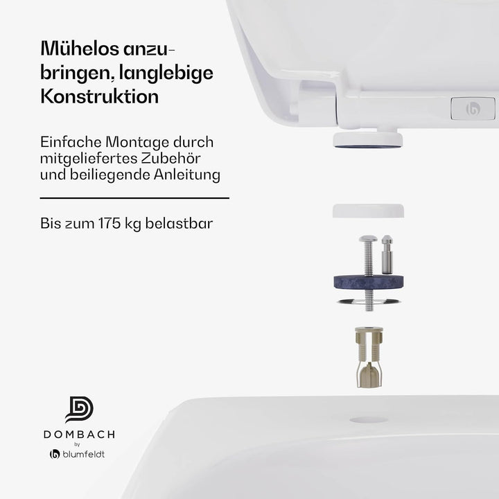 Dombach Toilettensitz für Kinder mit Soft-Close & Schnellverschluss – Abnehmbarer 2-in-1 WC-Sitz für