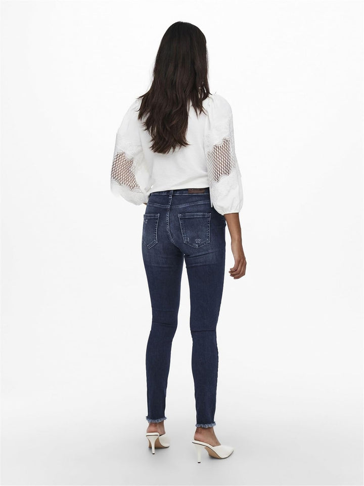 ONLY Female Skinny Jeans ONLBLUSH Mittlere Taille Skinny Fit Jeans XS / 32L Dark Blue Denim, XS / 32