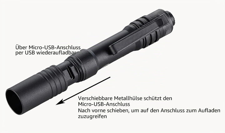Streamlight 66604 Microstream USB 250-Lumen Tägliches Tragen Wiederaufladbare Taschenlampe mit USB K
