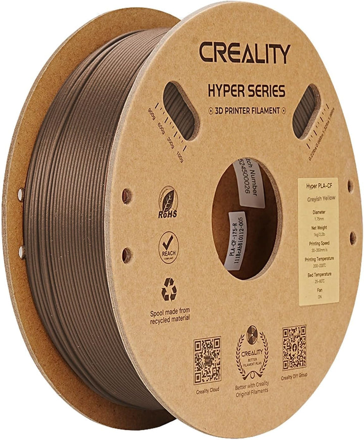 Creality Hyper PLA Filament 1,75 mm für 3D Drucker, Carbon Filament 1kg Hyper PLA-CF Hochgeschwindig