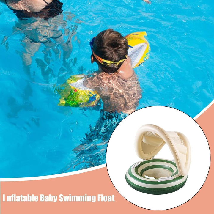 Kinder Aufblasbare Pool Schwimmhilfen - Pool-Aufblasartikel mit Sonnendach,Kinder-Wasserschwimmsitz,
