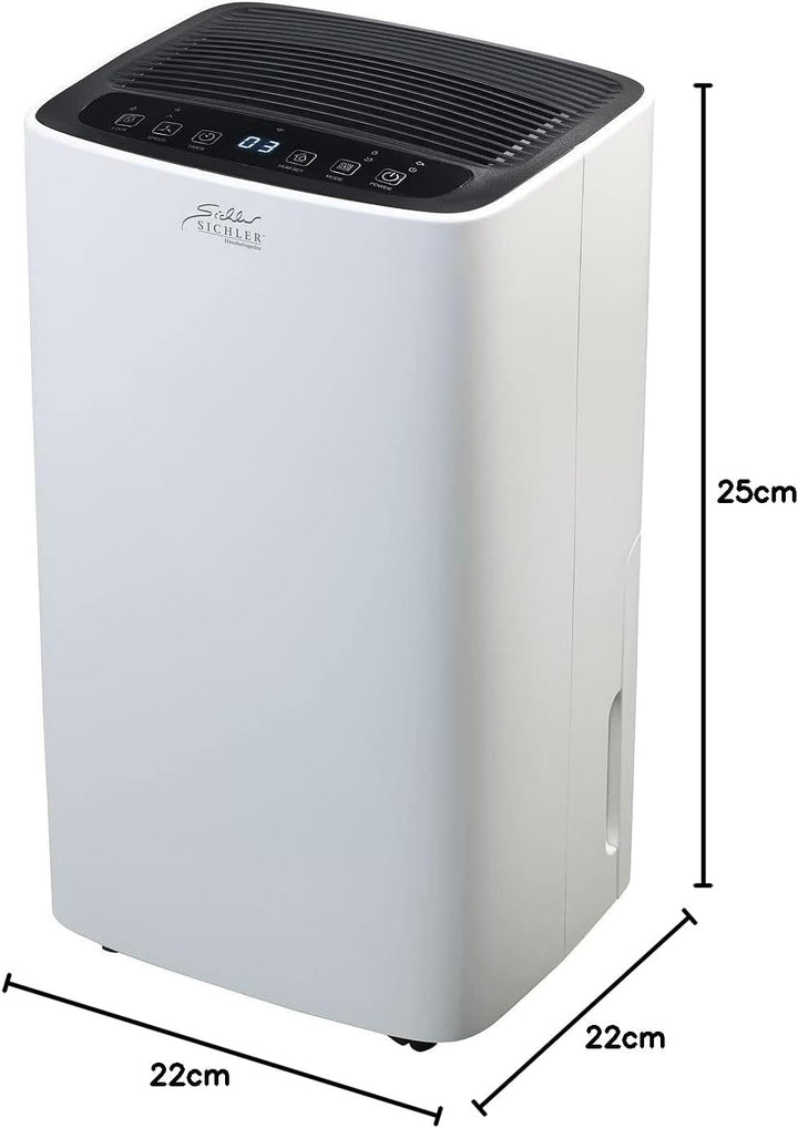 Sichler Haushaltsgeräte Lufttrockner: Smarter WLAN-Luftentfeuchter mit Timer und App, 12 Liter/Tag (