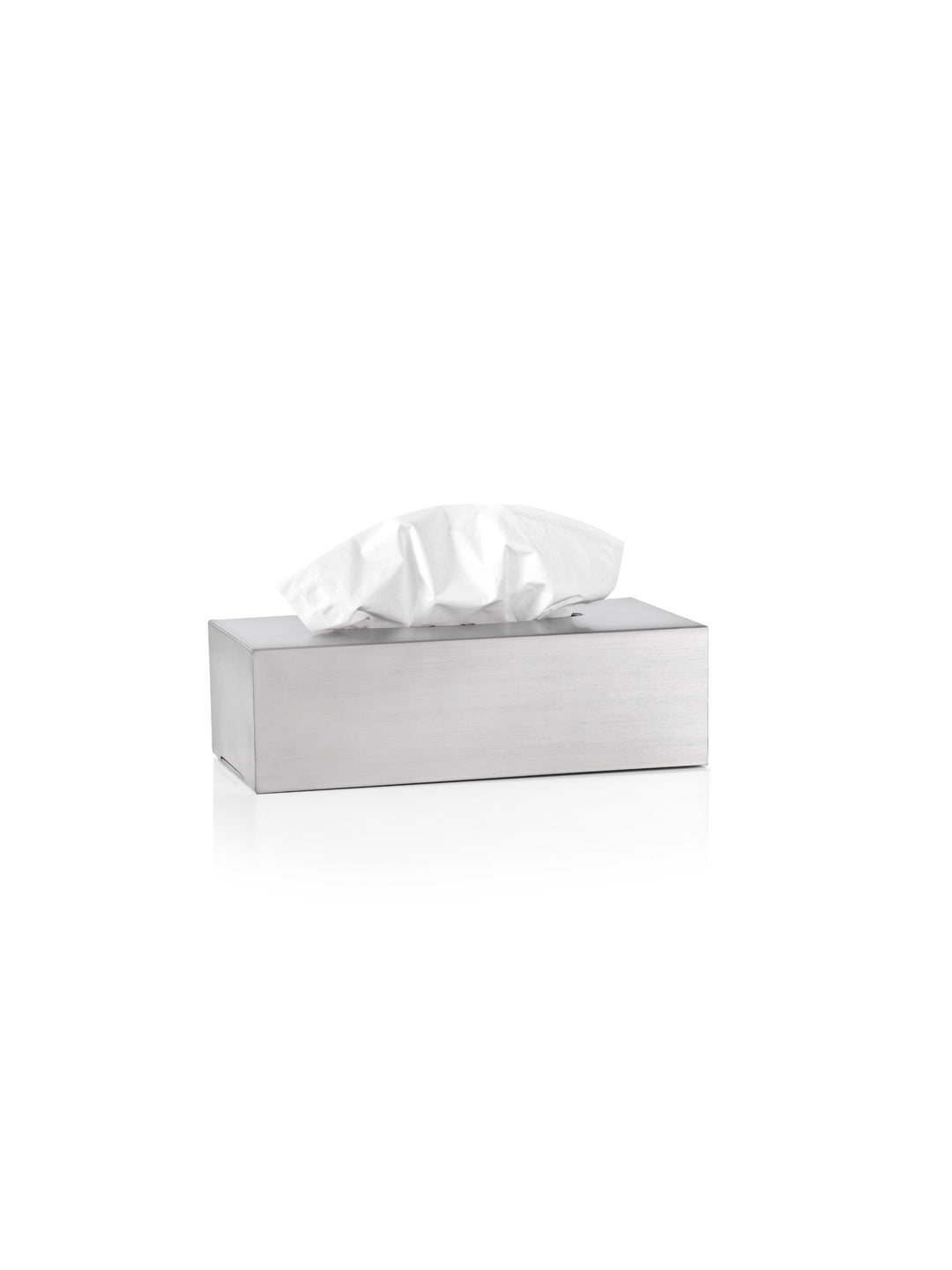 blomus -NEXIO- Kleenexbox aus mattiertem Edelstahl, Kosmetiktuchbox für alle Papiertücher, Papiertuc